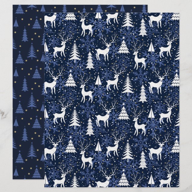 Livro Azul Cobalto - Cristal de Natal (Frente/Verso)