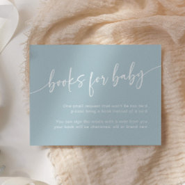 Livro Azul Dusty para o Bebê Inserir Cartão Modern