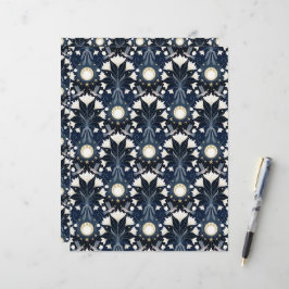 Livro Azul e Dourado de Arte Nouveau