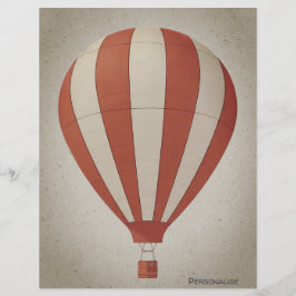 Livro Branco da Vintage Hot Air Balloon Red White