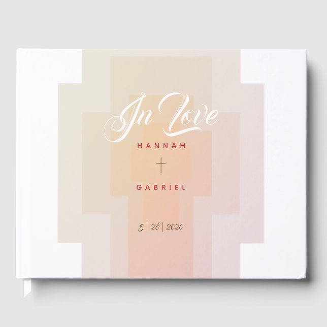 Livro Convidado de Casamento Cruzado Cristão (Frente)