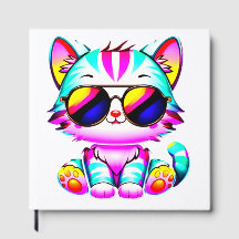 Livro convidado..."Groovy Neon Cat Wall Art - Vibr