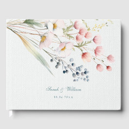 Livro Convidado Romântico Pastel floral