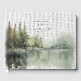 Livro Convidado Rustic Green Forest