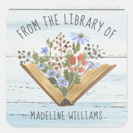 Livro da Biblioteca da Etiqueta de Cartão de Visit