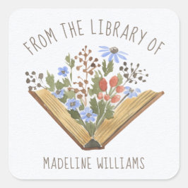 Livro da Biblioteca da Etiqueta de Cartão de Visit