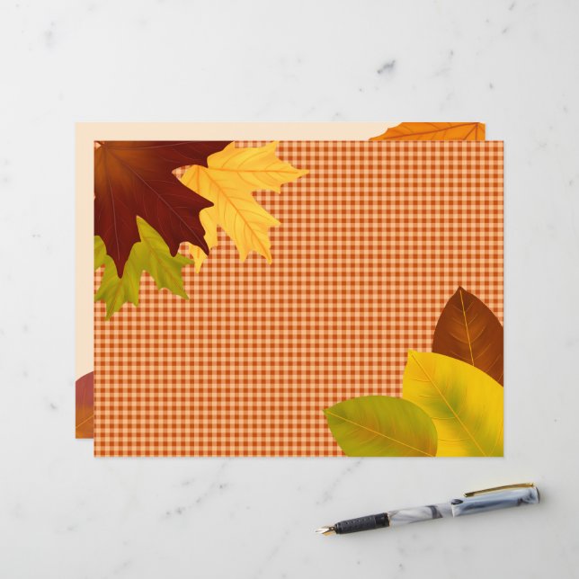 Livro de Ação de Graças de Autumn Gingham (Frente/Verso In Situ)