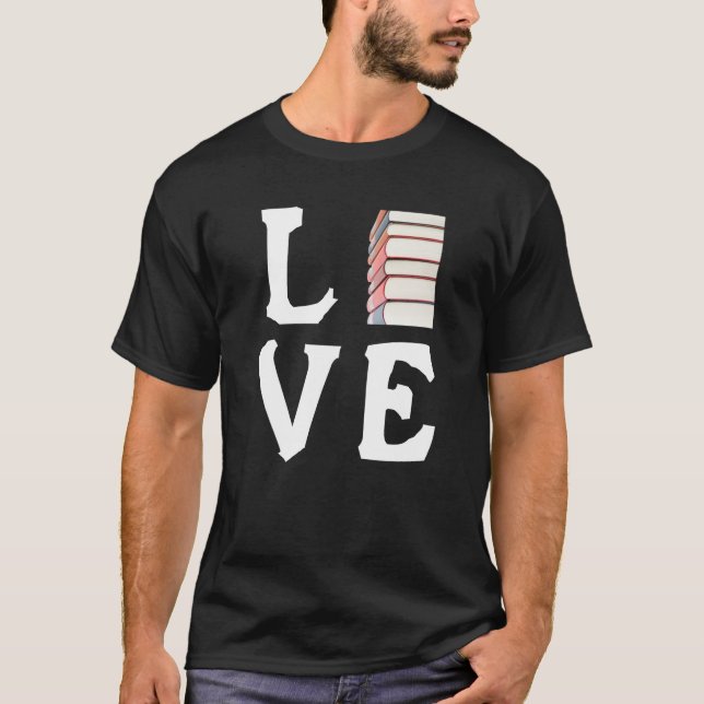 Livro de Amor Nerd Camisa Literária Lendo Presente (Frente)