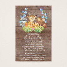 Livro de Animais da Floresta para Cartão de Bebê