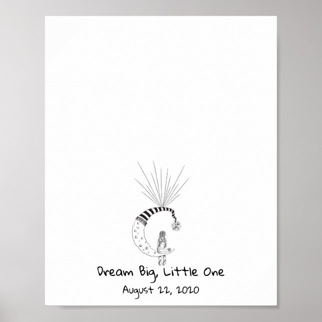 Livro de Balão de Impressão Digital de Menina Sent (Frente)