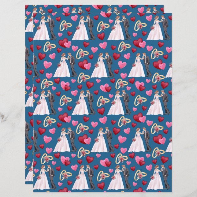 Livro de Casamento em Azul (Frente/Verso)