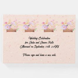 Livro de Casamento para Casamento Floral Rústico P