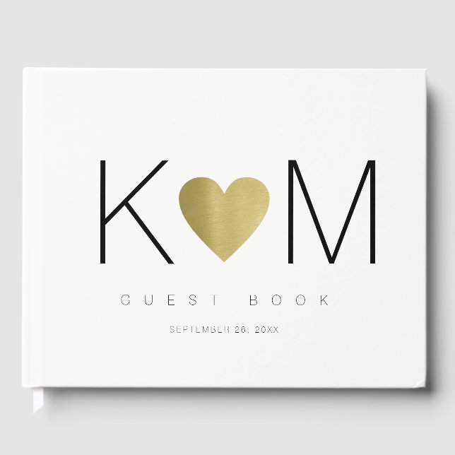 livro de casamento, um livro de hóspedes para um e (Frente)