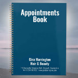 Livro de Compromissos para Planejador de Empresas<br><div class="desc">Livro de Compromissos. Livro para uma empresa ou organização empresarial registrar compromissos. Cor azul.</div>
