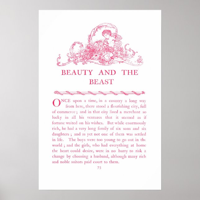 Livro de Contos de Fadas do Bela e a Fera Poster R (Frente)