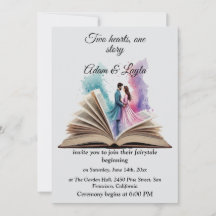 Livro de Contos de Fadas Um Convite de Casamento Á