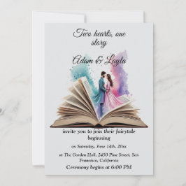 Livro de Contos de Fadas Um Convite de Casamento Á