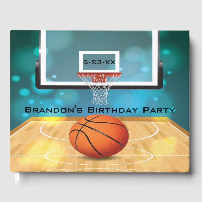 Livro de Convidado de Design de Basquete (Frente)