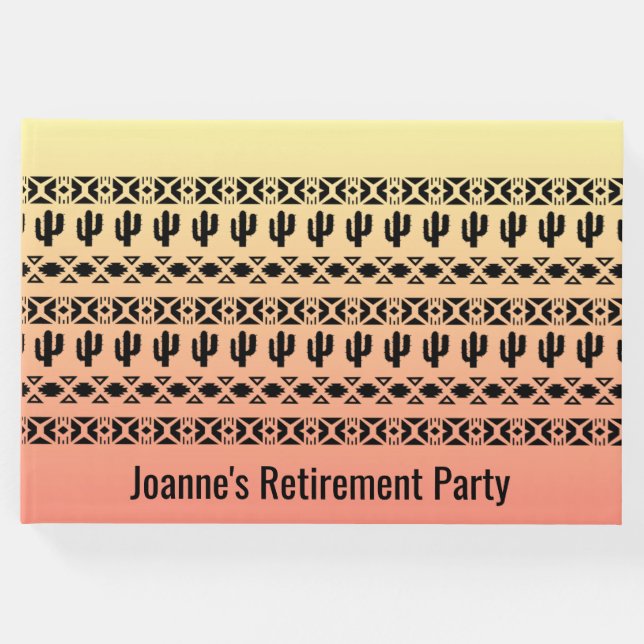 Livro de Convidado do Design de Southwest Ombre (Frente)