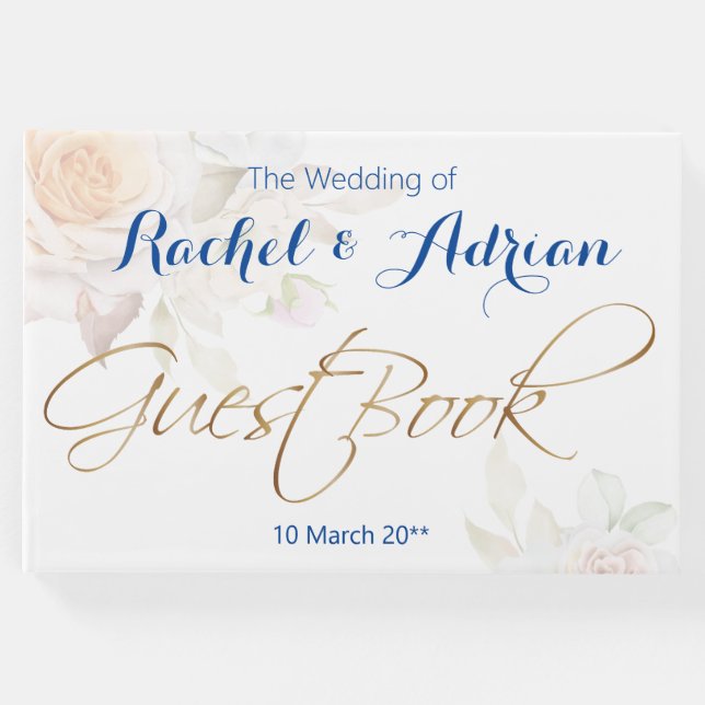 Livro de Convidado do Estilo de Vestido de Casamen (Frente)