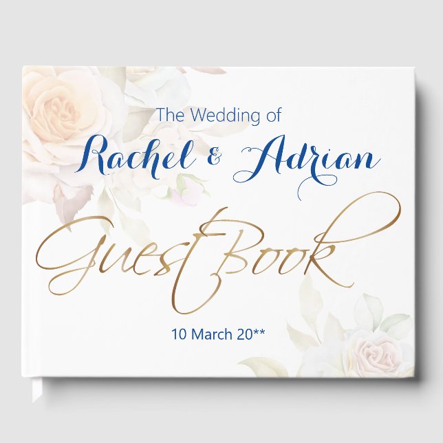 Livro de Convidado do Estilo de Vestido de Casamen (Frente)