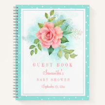 Livro de Convidado do Ombre Rosa de Turquesa Rosa