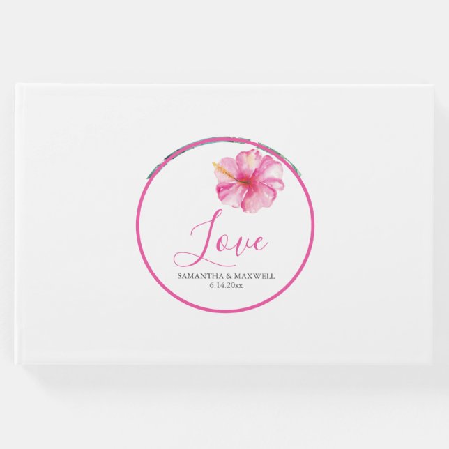 Livro de Convidado Personalizado Floral (Frente)