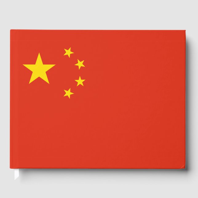 Livro de Convidados da bandeira da China (Frente)