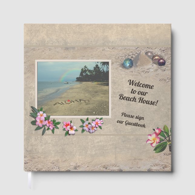 Livro de Convidados da Beach House com Aloha & Plu (Frente)