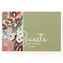 Livro de Convidados de Casamento de Algodão Inglês