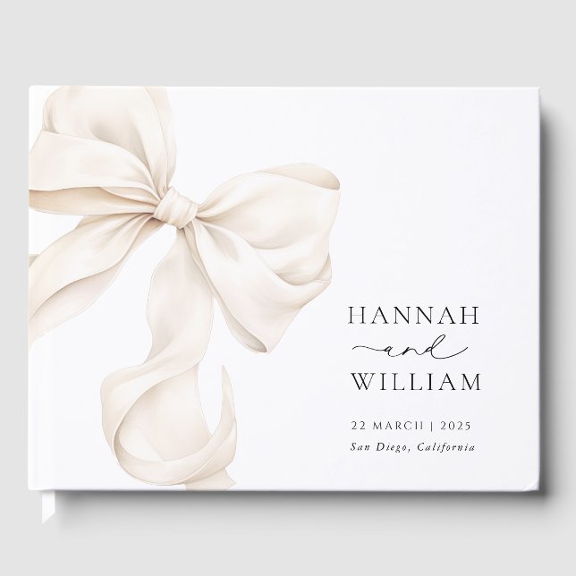 Livro de Convidados de Casamento de Arcos Elegante (Frente)