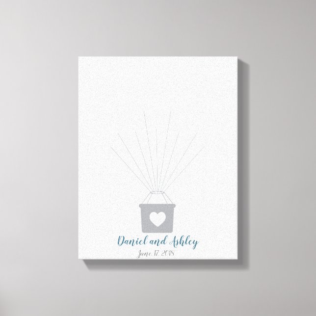 Livro de Convidados de Casamento de Impressão Digi (Frente)