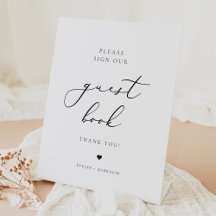 Livro de Convidados de Casamento de Script Minimal