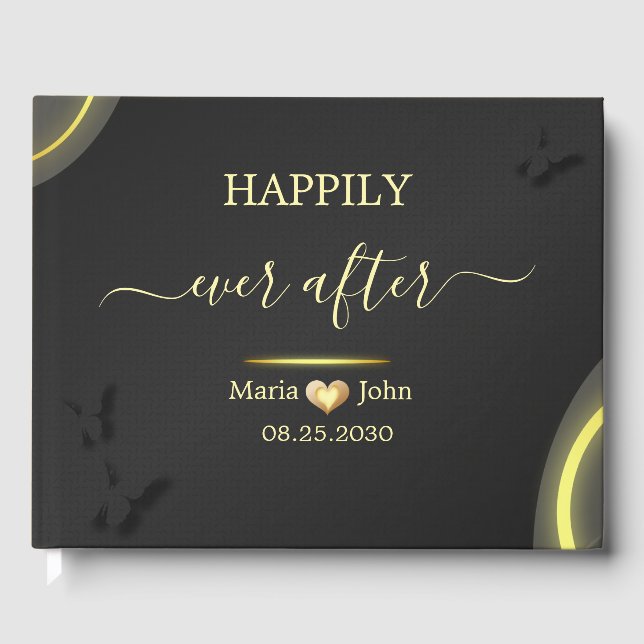 Livro de Convidados de Casamento Elegante Personal (Frente)