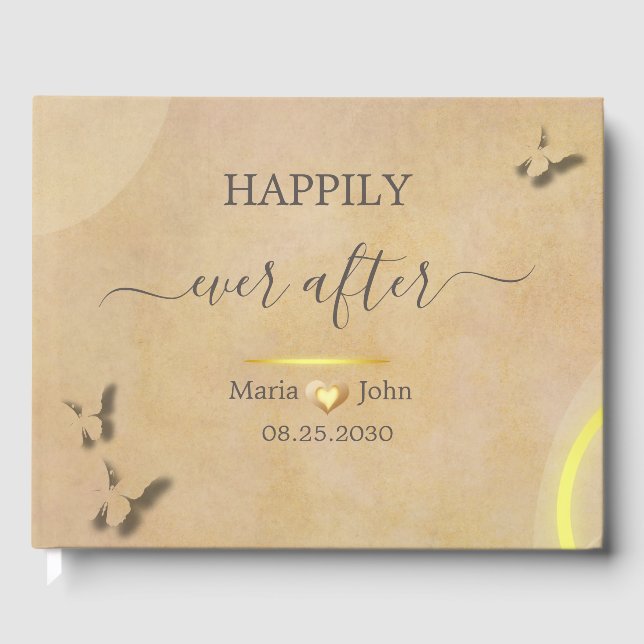 Livro de Convidados de Casamento Elegante Personal (Frente)