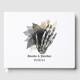 Livro de Convidados de Casamento Gótico Floral Pre