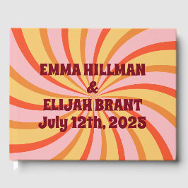 Livro de Convidados de Casamento Psicodélico Extra