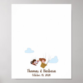 Livro de Convidados de Impressão Digital de Casame