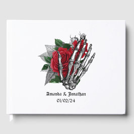 Livro de Convidados do Casamento Gótico Floral Ver