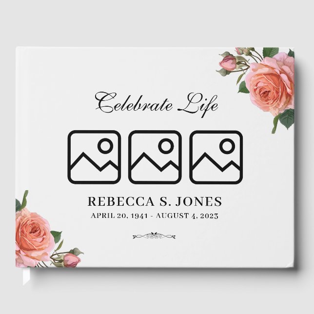 Livro de Convidados do funeral Floral Rosa (Frente)