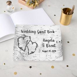 Livro de Convidados do Latido de Árvore de Birch d