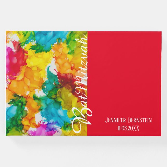 Livro de Convidados do Partido Mitzvah, do Bat ou  (Frente)