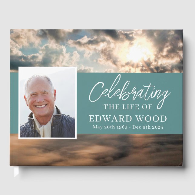 Livro de Convidados Funerários com Foto Superior d (Frente)