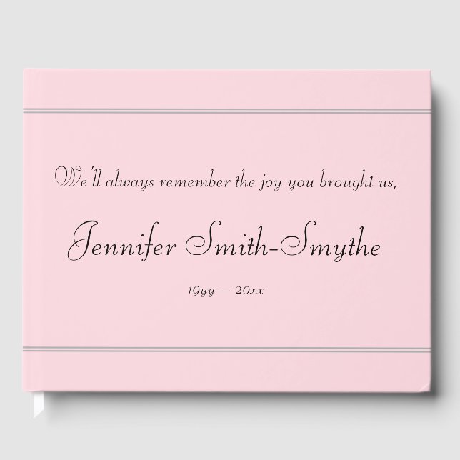 Livro de Convidados Memorial Mínimo e Respeitável (Frente)