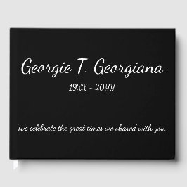 Livro de Convidados Memorial Simples e Personaliza