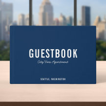 Livro de Convidados Moderno e Script de Cor Editáv