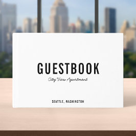 Livro de Convidados Moderno e Script de Cor Editáv