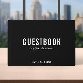 Livro de Convidados Moderno e Script de Cor Editáv