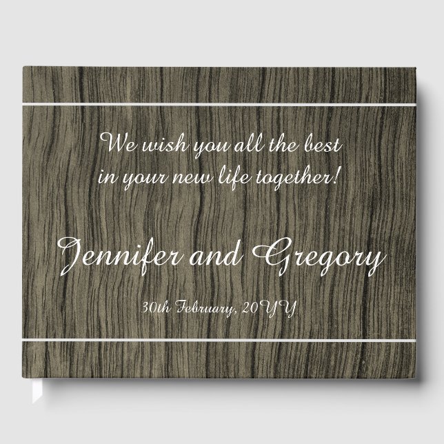 Livro de Convidados Russo, Simples e Elegante (Frente)