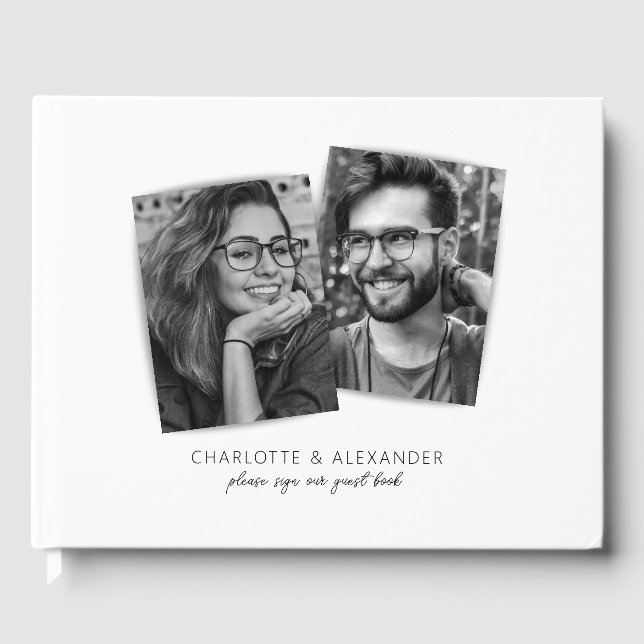 Livro de Convidados sobre Casamento de Foto em Chi (Frente)